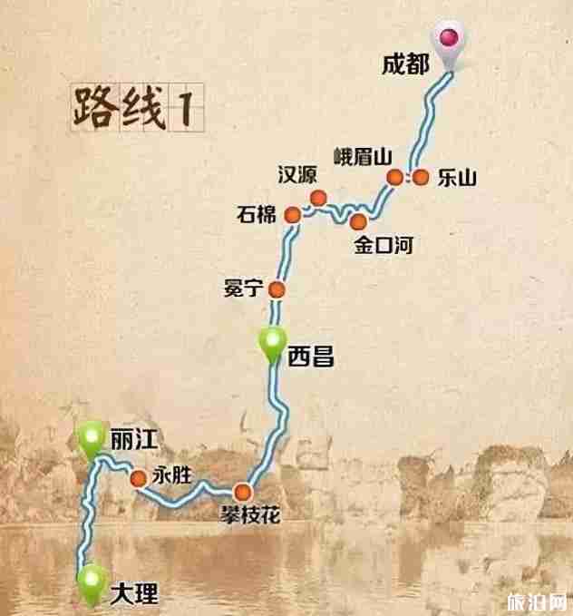 四川自驾游最佳路线图