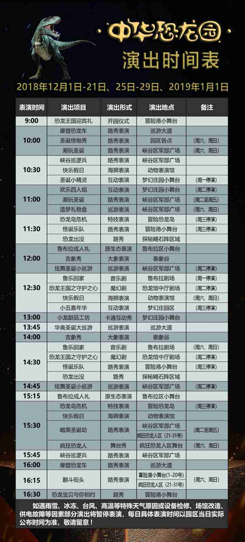 中华恐龙园开放时间(开园+开门时间) 中华恐龙园开放时间(开园+开门时间)