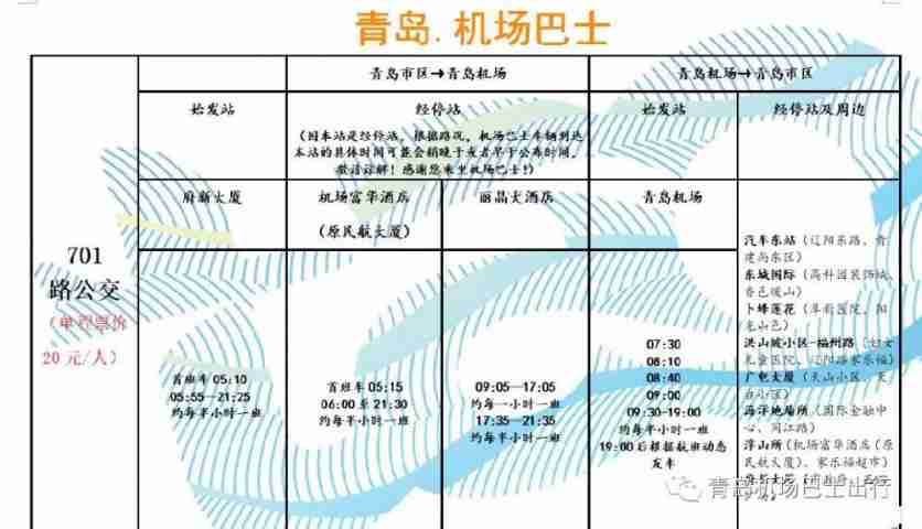 青岛机场大巴702时刻表 2019青岛机场大巴最新时刻表 青岛机场大巴702时刻表 2019青岛机场大巴最新时刻表