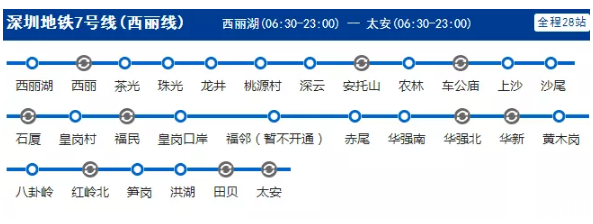 2019深圳地铁运营时间表+在建地铁 2019深圳地铁运营时间表+在建地铁