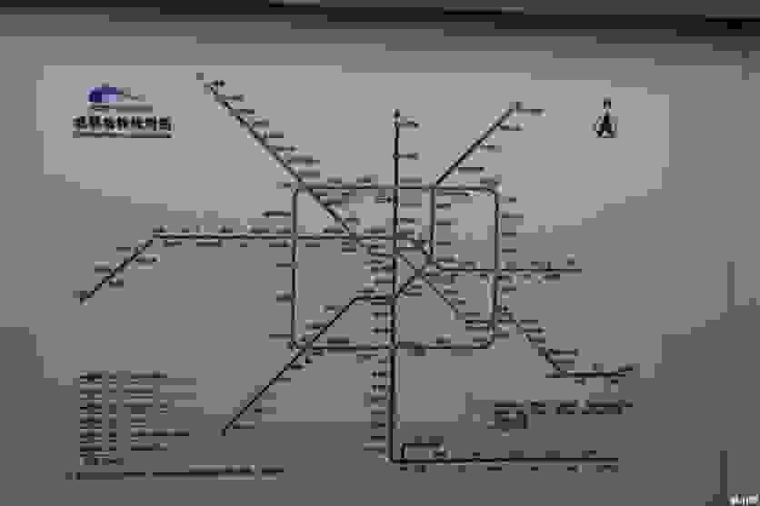 成都地铁1号线线路图及沿途风景