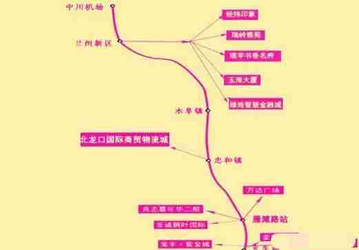 兰州地铁1-5号线线路+线网图