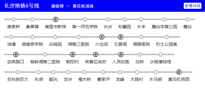 长沙地铁6号线最新消息（站点 线路图 开通时间）