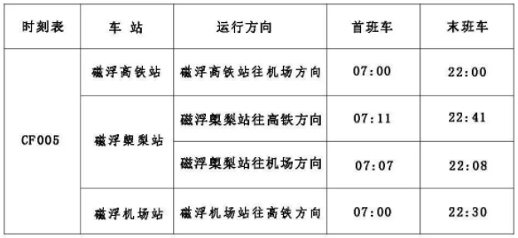 长沙磁浮快线运营时间(最新)