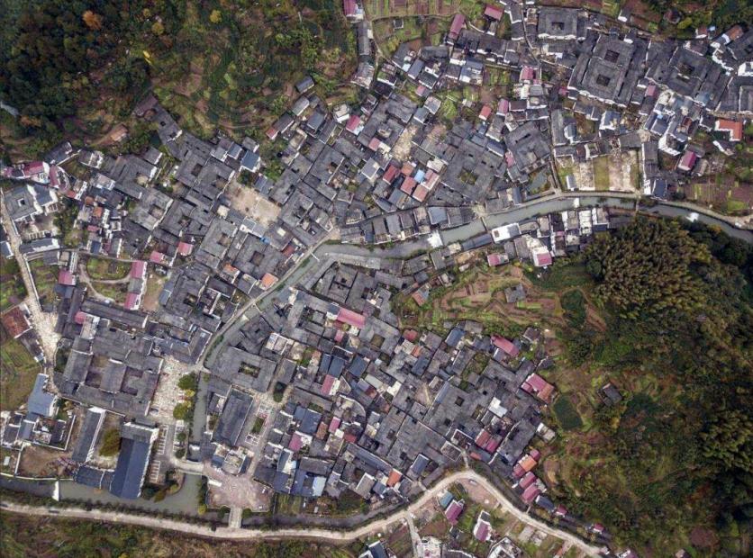 俞源村鸟瞰图 俞源村古建筑群介绍 俞源村鸟瞰图 俞源村古建筑群介绍
