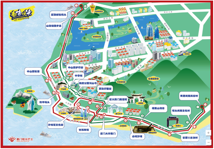 国内哪些城市有旅游巴士-巴士线路图 厦门旅游巴士环岛线路 国内哪些城市有旅游巴士-巴士线路图 厦门旅游巴士环岛线路
