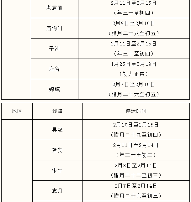 2021西安客运站春节时刻表 2021西安客运站春节时刻表