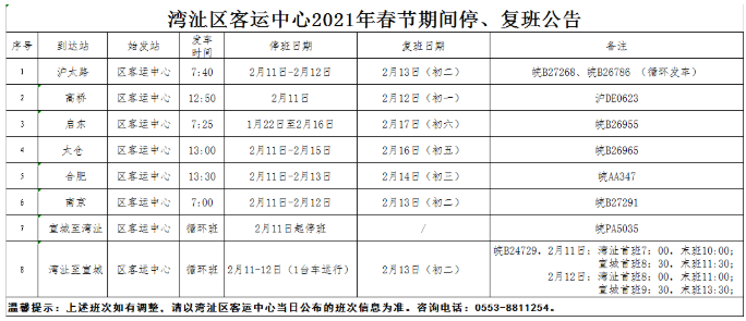 芜湖出租车春节加价调整 2021春节芜湖客运站停班复班时间 芜湖出租车春节加价调整 2021春节芜湖客运站停班复班时间
