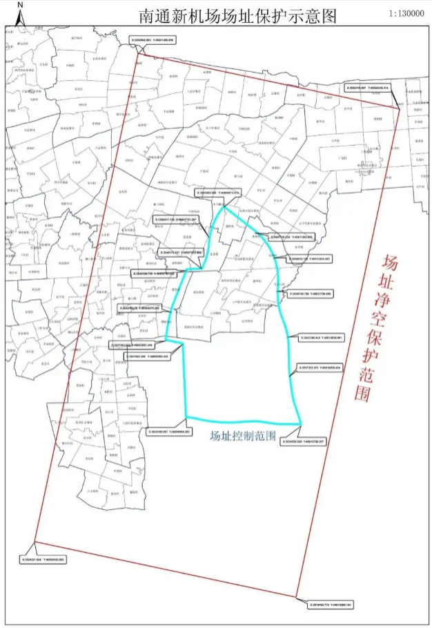 2021南通新建机场选址位置及场址控制 2021南通新建机场选址位置及场址控制