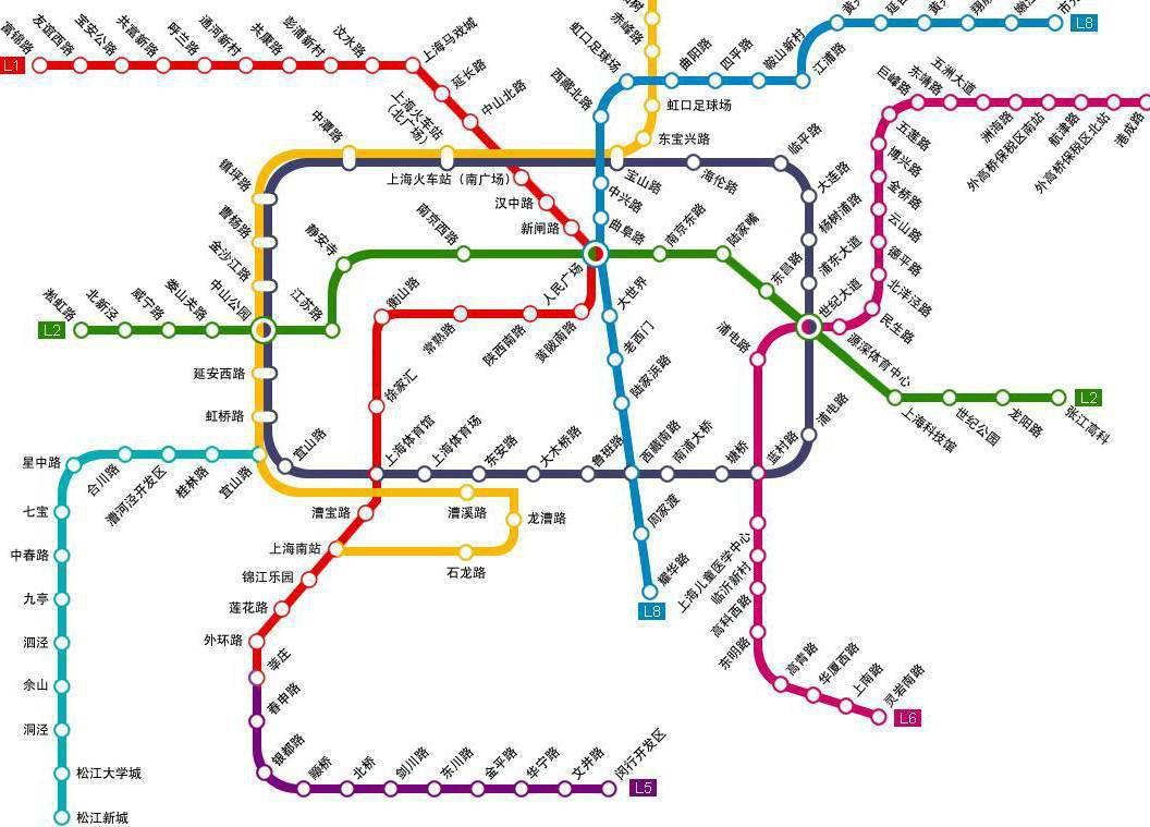 2022上海地铁线路图，共21条（最新高清版大图）