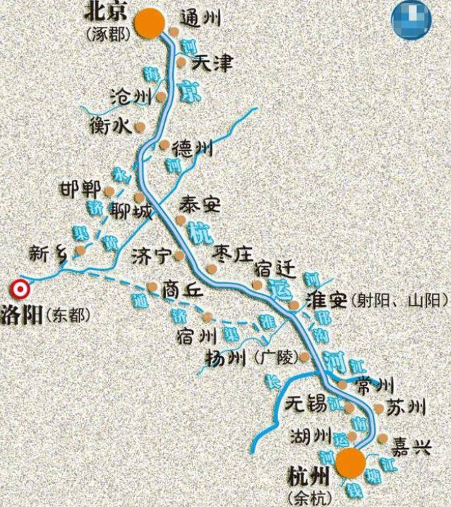 京杭大运河起点和终点在哪 京杭大运河地图