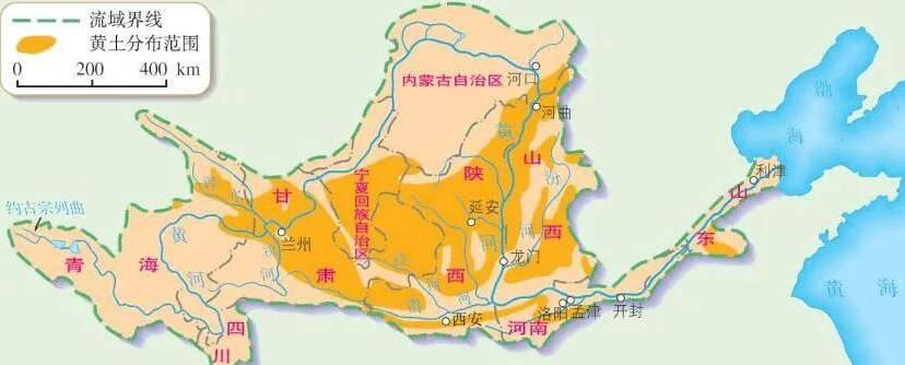 黄河流经地图路线全图，流经青海、四川、甘肃等9个省份（入海口在山东东营）