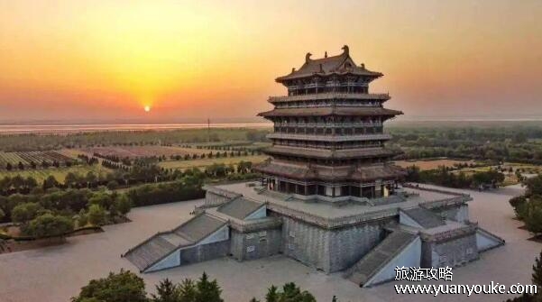鹳雀楼在哪里，位于山西省永济市(北周时期就建好了的悠久古楼)