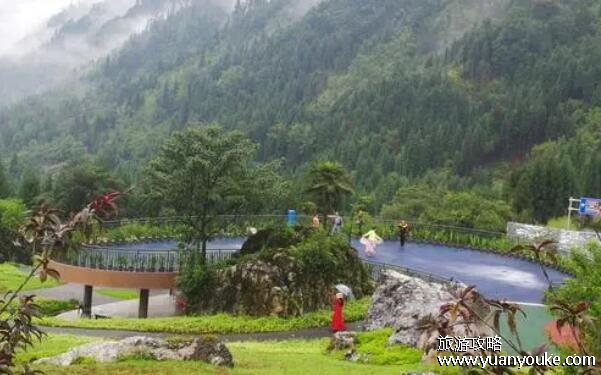 龙苍沟在四川什么地方，在乐山市峨眉山市(拥有壮观的瀑布景观)