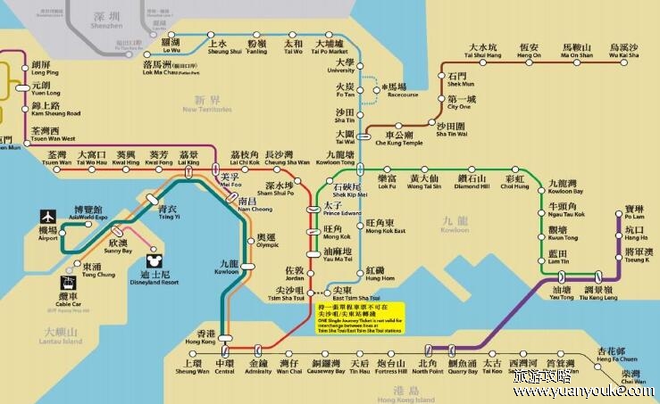 香港地铁线路图