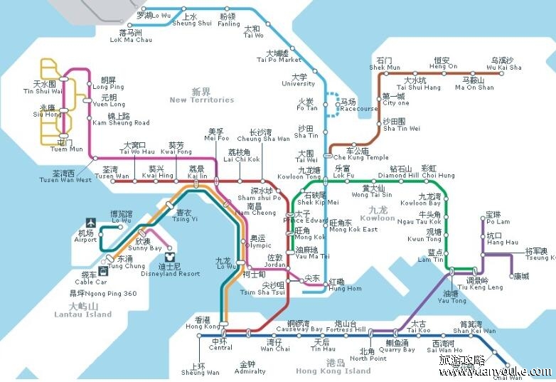 香港地铁线路图