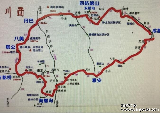 川西小环线自驾游攻略，为期4天的旅行玩转川西小环线景点
