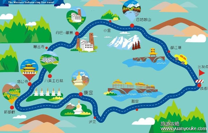 川西小环线自驾游攻略，为期4天的旅行玩转川西小环线景点