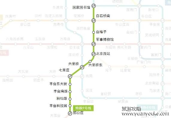 北京地铁9号线运营时间，13个站点的首班车和末班车运营时间