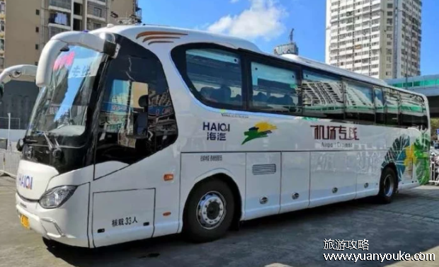 海口机场大巴时刻表，美兰机场途径站点和车票价格