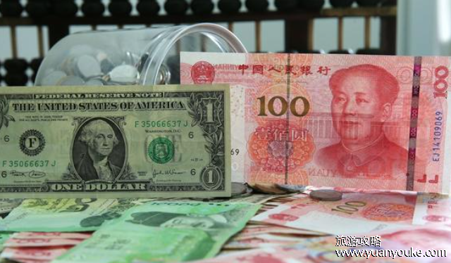 美金兑换人民币汇率是多少，1美元≈7.1006人民币