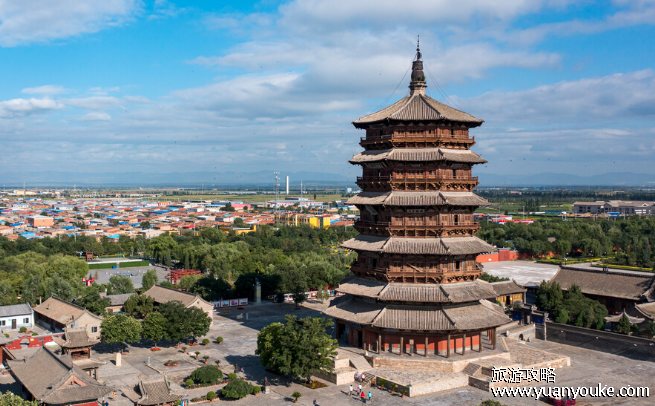 应县木塔什么时候建造的，公元1056年建造(全是木材构造没有一根铁钉)