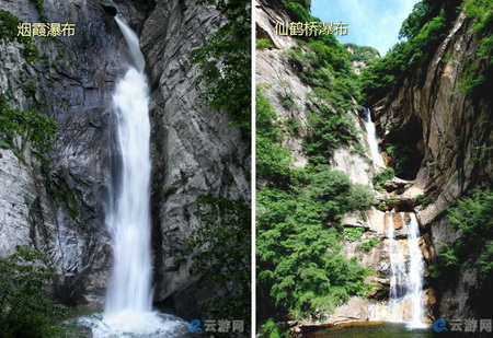 太平森林公园烟霞瀑布和仙鹤桥瀑布