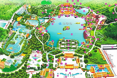 珠海圆明新园导游图（点击浏览大图）
