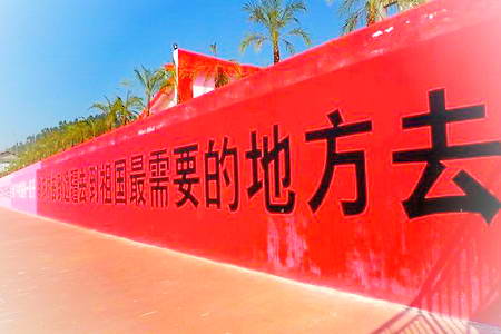 到祖国最需要的地方去宣传标语