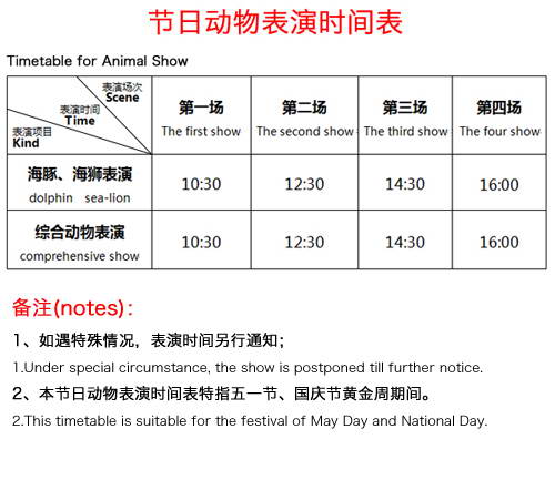南宁动物园表演时间表