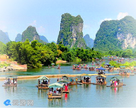 桂林遇龙河景区漂流