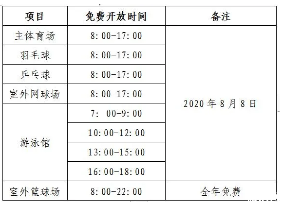 8月8日全民健身日南昌免费项目场馆及开放时间 8月8日全民健身日南昌免费项目场馆及开放时间