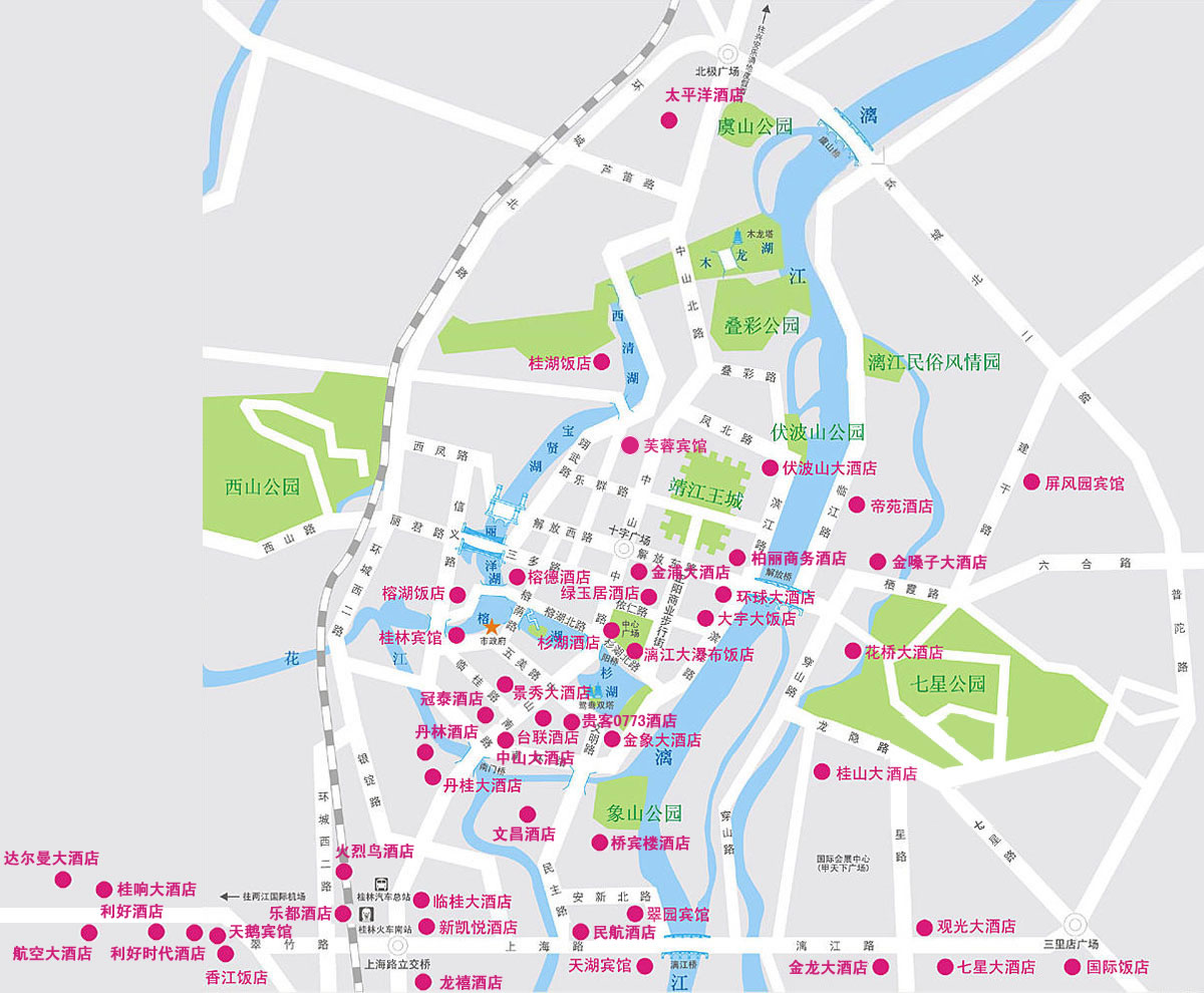 桂林酒店地图