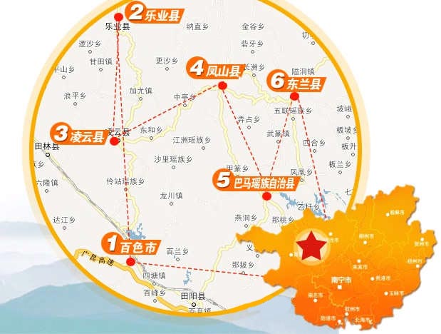 巴马县位置示意图